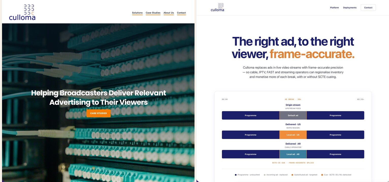 Culloma Technologies: before and after repositioning